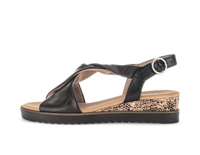 Keilsandalette schwarz
