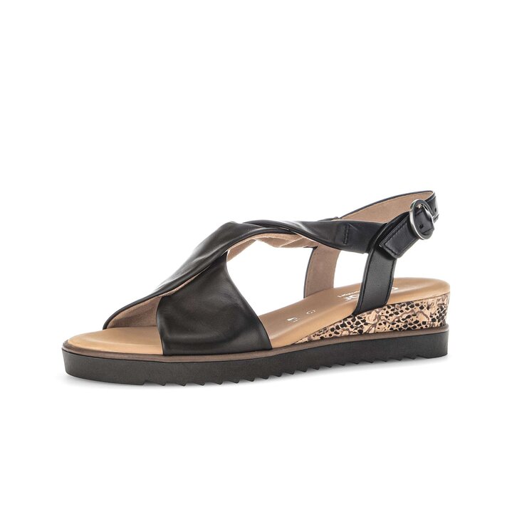 Keilsandalette schwarz #2
