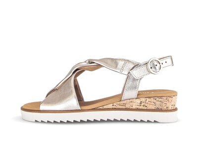 Keilsandalette gold