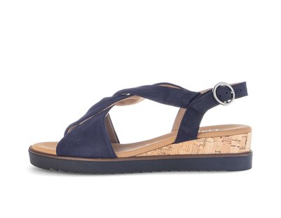 Keilsandalette blau