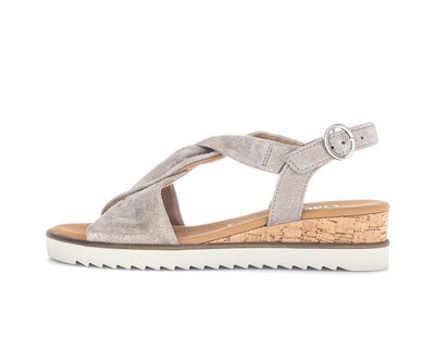 Keilsandalette beige