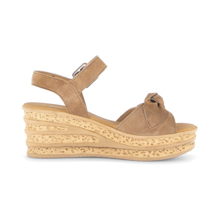 Sandaleno met sleehak bruin #1