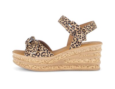 Keilsandalette beige