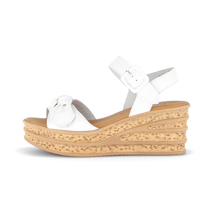 Keilsandalette creme #0