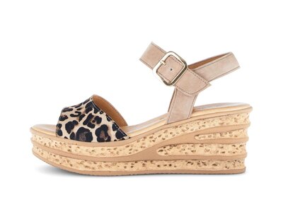Keilsandalette beige