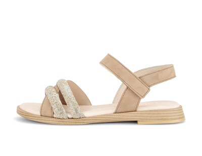 Riemchensandale beige